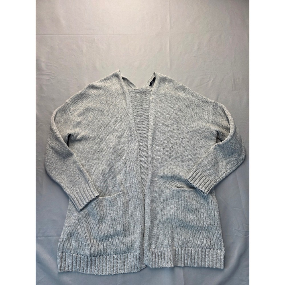 American Eagle Outfitters Gray Open Front Cardigan Cotton Blend Sweater Medium